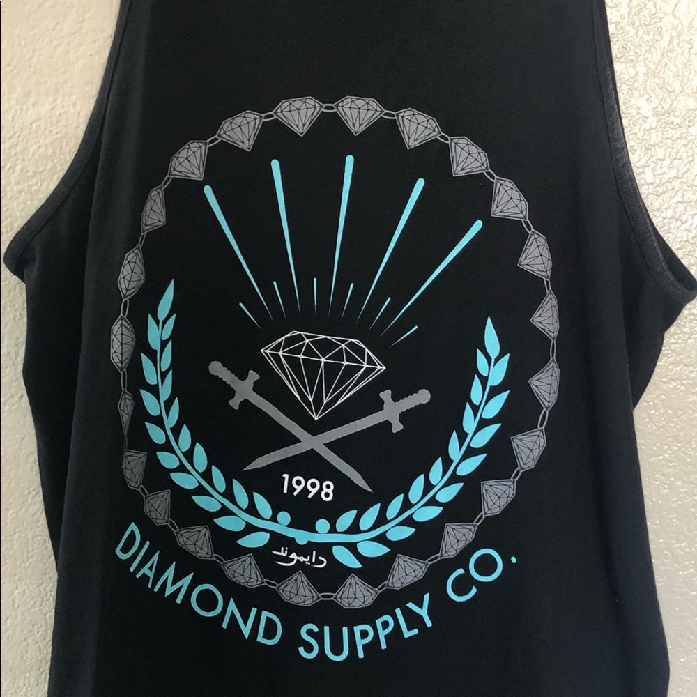 Diamond Supply Co. Black Tank Top Logo Sz Large